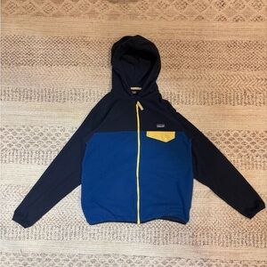 Patagonia Youth Colorblock Navy Blue Yellow